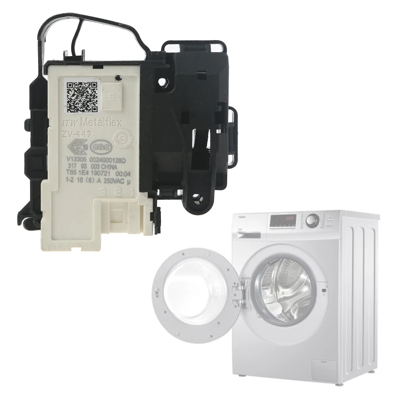 Front Load Washer Replacement Parts Washer Door Latch Lock Switch Assembly for TCL Haier Washing Machine 0024000128A