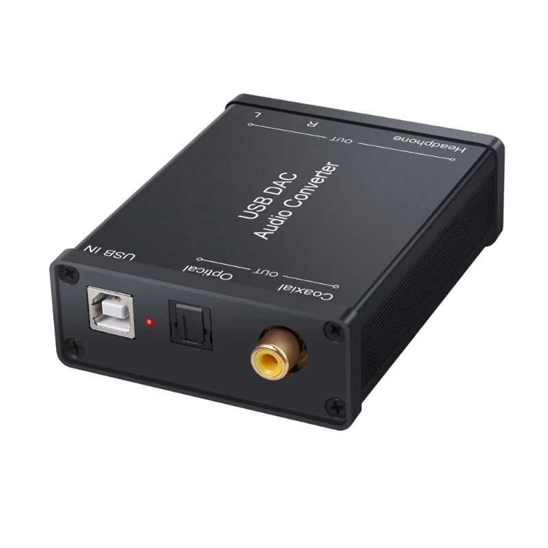 

USB Sound Card Converter USB DAC Converters Seamless Connection for Windows & More Coaxial/Optical Digital Output