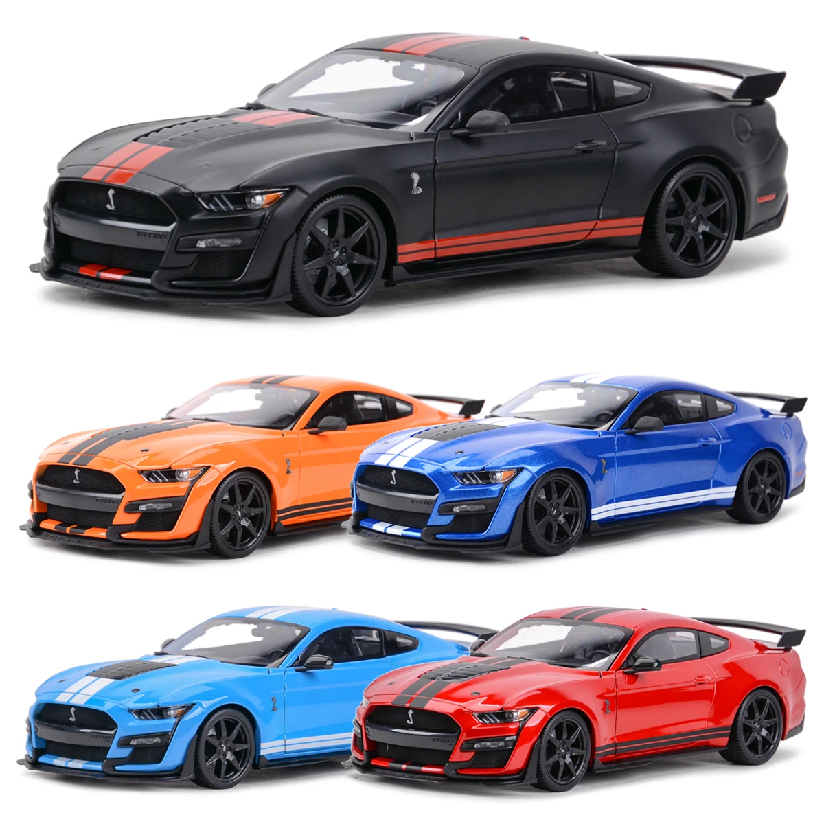Maisto 1:18 2020 Mustang Shelby Gt500 Ford Sports Car Static Die Cast Veicoli Da Collezione Model Car Toys