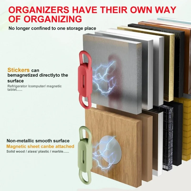 Pen Holder 1 5PCS Magnetic Pen Pencil Holder Silicone Adjustable Pen Holder Desk Refrigerator Whiteboards Office Desk Accessories