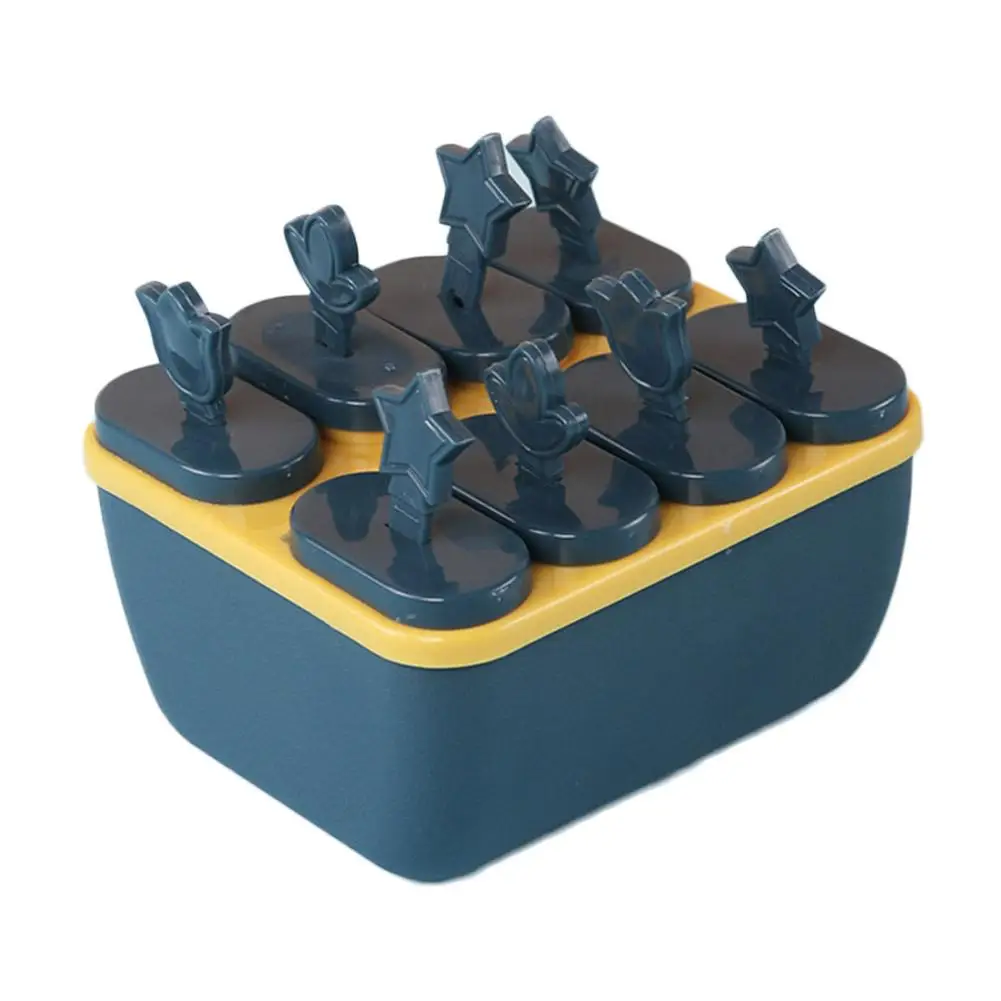 8 Cell Ice Cream Molds Summer Kitchen DIY Model Handmade Maker Mold Cube Ice Fruit Children Mould Popsicle Reusable Freezer H7C6