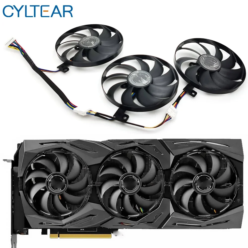 T129215Su Ventole Di Raffreddamento Per Schede Gpu A 7Pin Per Ventola Asus Rog Strix-Geforce Rtx 2070 2080 Super Ti Gaming Rtx2080 Rtx2080Ti