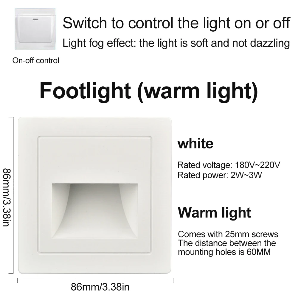 Outdoor Step Lights Stair Lights Indoor Waterproof LED Deck for Staircase Steps Indoor & Outdoor