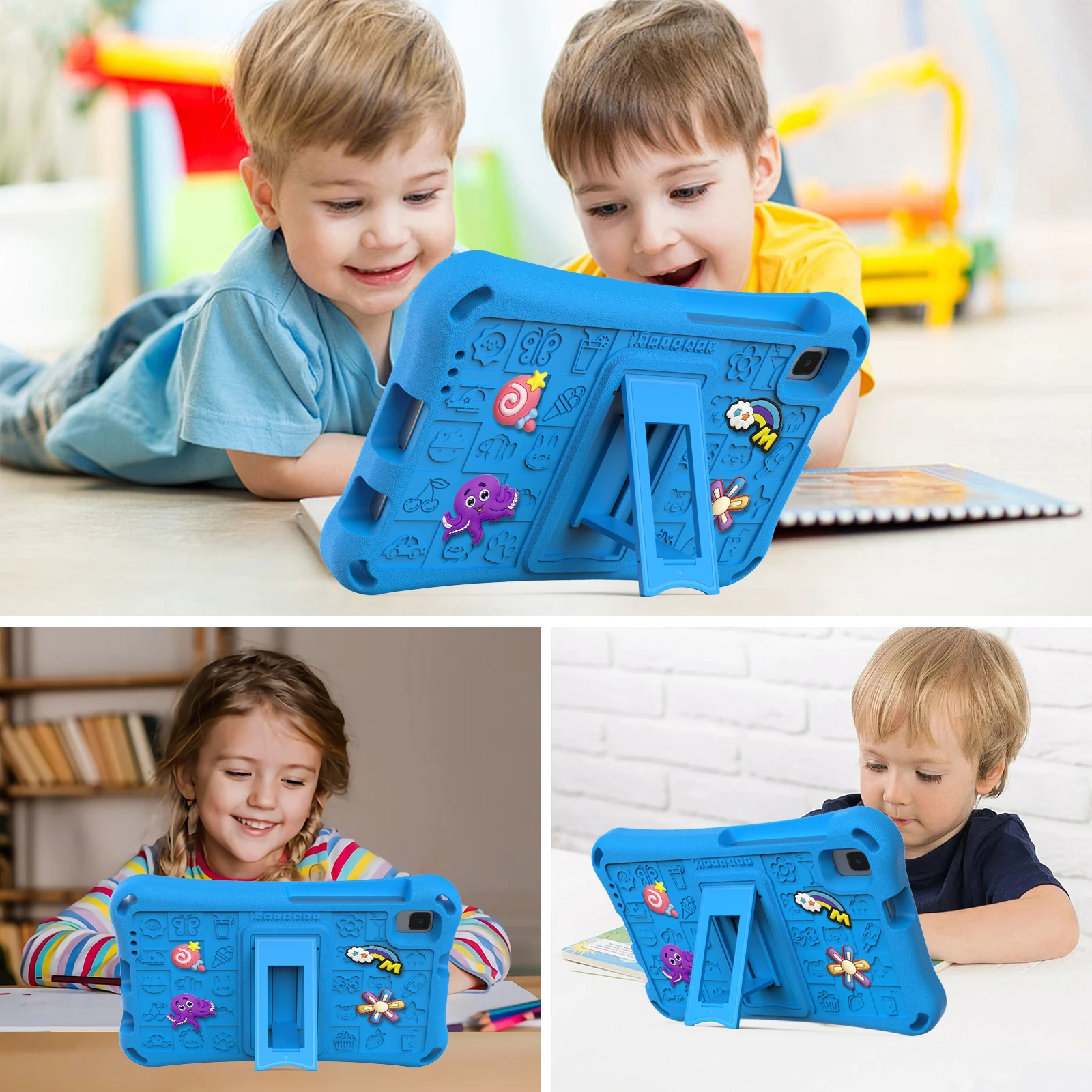 Kids Cartoon EVA Tablet Cover with Built-in Stand - Soft Protective Case