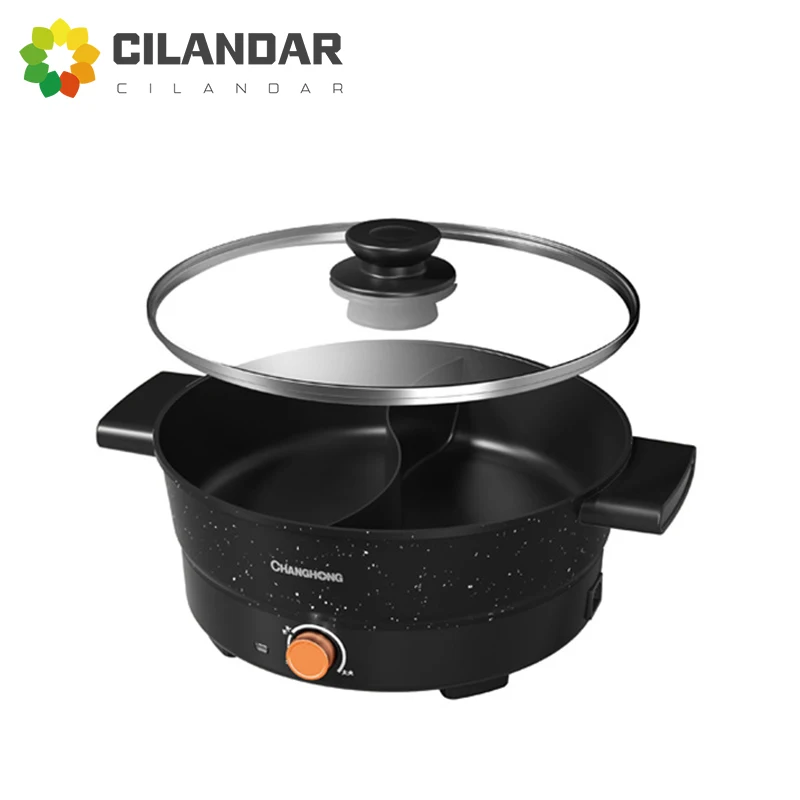 Electric skillet split type multifunctional household electric hot pot small dormitory noodle cooking pot for cooking changhong 6