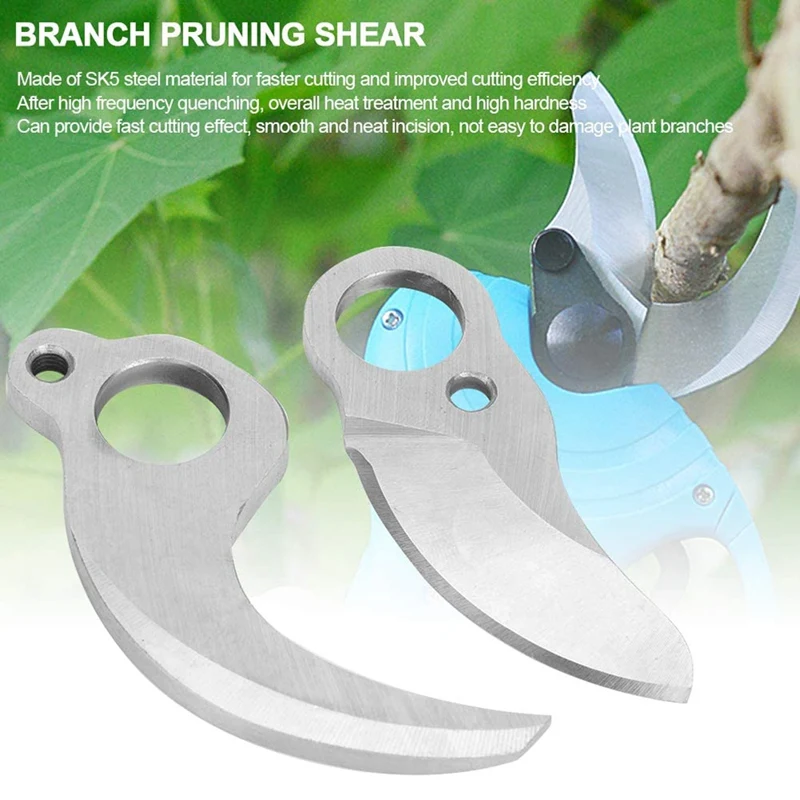 2PCS Branch Pruning Shear Electric High Hardness SK5 Alloy Steel Blade 5