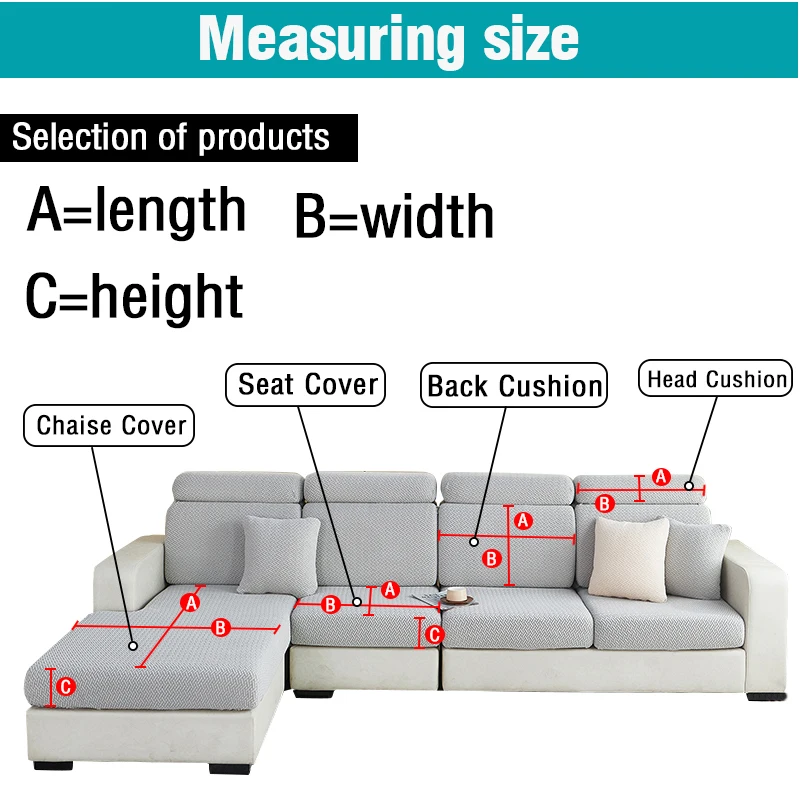 Thick Plush Sofa Seat Cushion Cover, Couch Cushion Covers Universal Sofa Cover Washable Stretch Slipcovers for Sectional Sofa 3