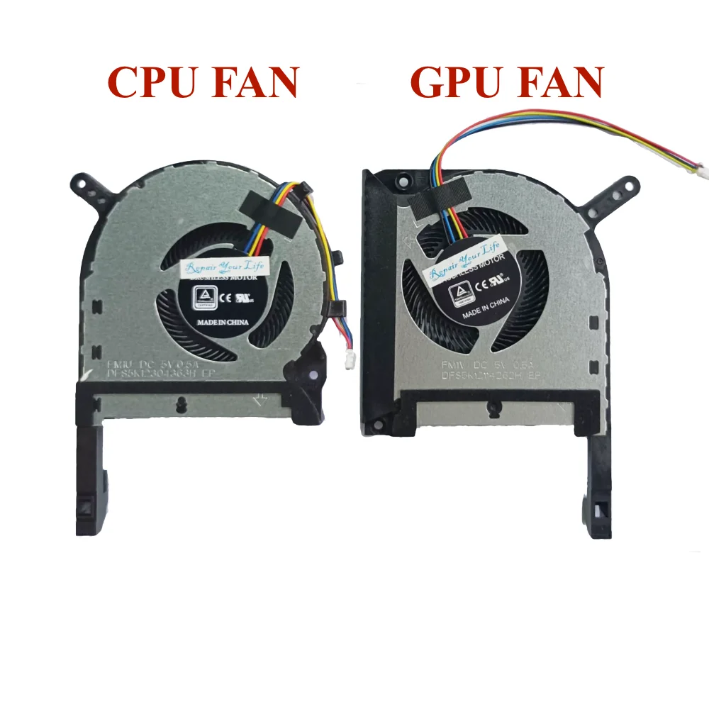 Gpu Cpu Ventilador de Refrigeração para Asus Tuf Gaming A15 Fa506iv Fa506iu Fa506ih Fx506 iu Fx506lh Cooler Radiador Laptop Parts 13nr00s0m09011