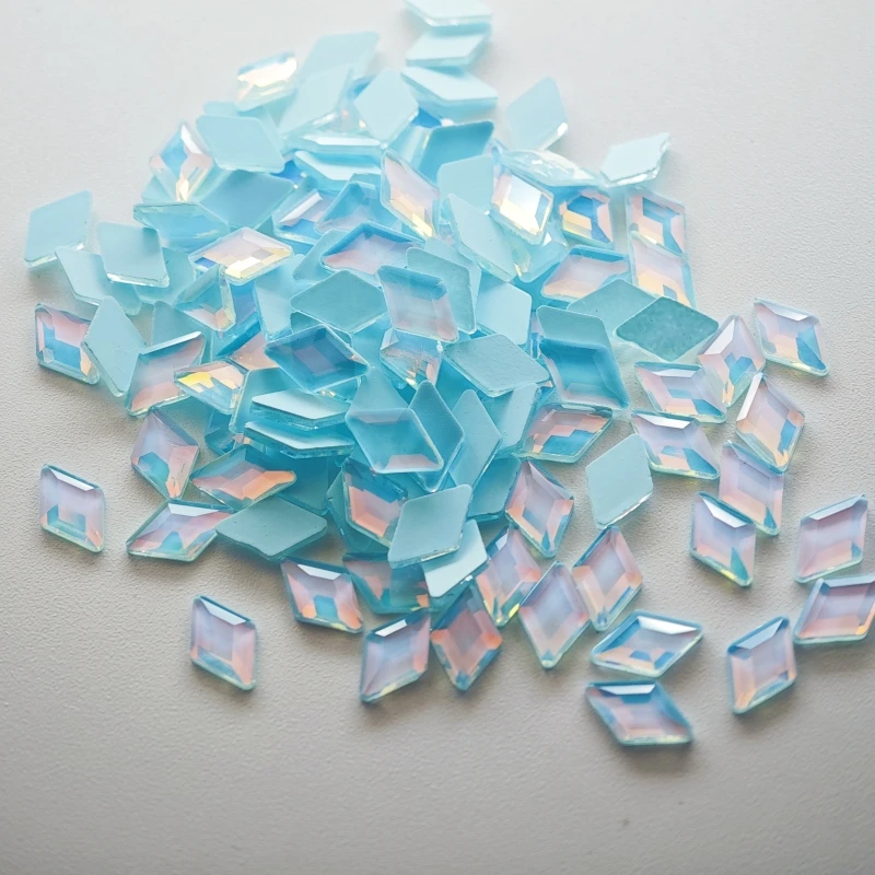 100/500pcs 3x5/4x6/5x8mm Opal Color Mocha Flat Bottom Glass Diamond Diamond Summer Small Mini Size Rhinestone DIY Accessories