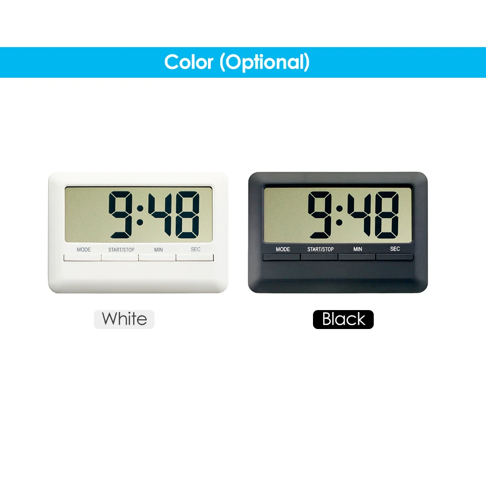 WUURAA Schermo Digitale Timer da Cucina Display Timer Digitale Cottura alla  Rovescia alla Rovescia Sveglia Sonno Cronometro Orologio Timer da Cucina