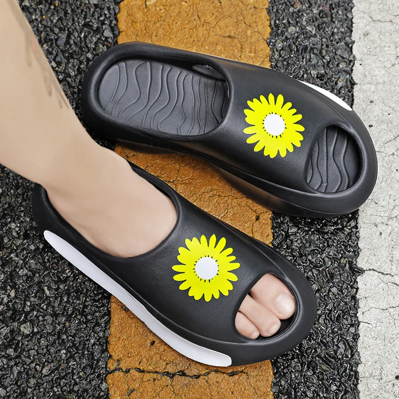 Papuče pre mužov Protišmykové sandále s hrubou podrážkou Vankúš s otvorenou špičkou Plážové papuče pre letné papuče do interiéru vonku_voghion.com