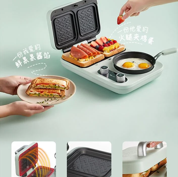 Bear toaster sandwich maker electric baking pan electric hot pot multi-function breakfast machine DSL-A13F1 3in1 food cooker Fry