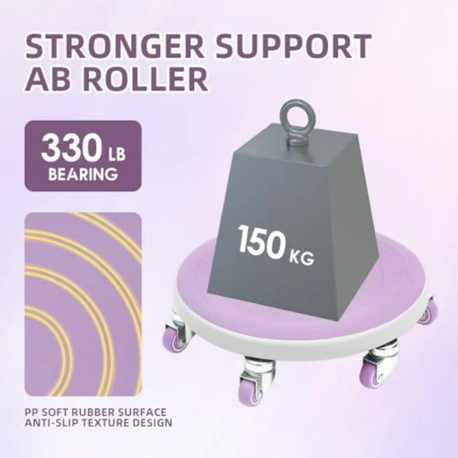 Ab Roller Wheel with Knee Mat, Abs Workout Equipment for Abdominal & Core Strength Training, Abdominal Roller for Men Women, Hom