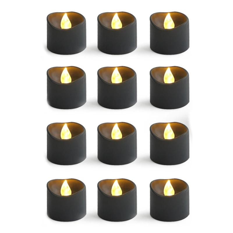 

Electronic Flameless Wishing Candle Tea Lights Candles Plastic Table Decoration Suitable For Holiday Decoration, Theme Party