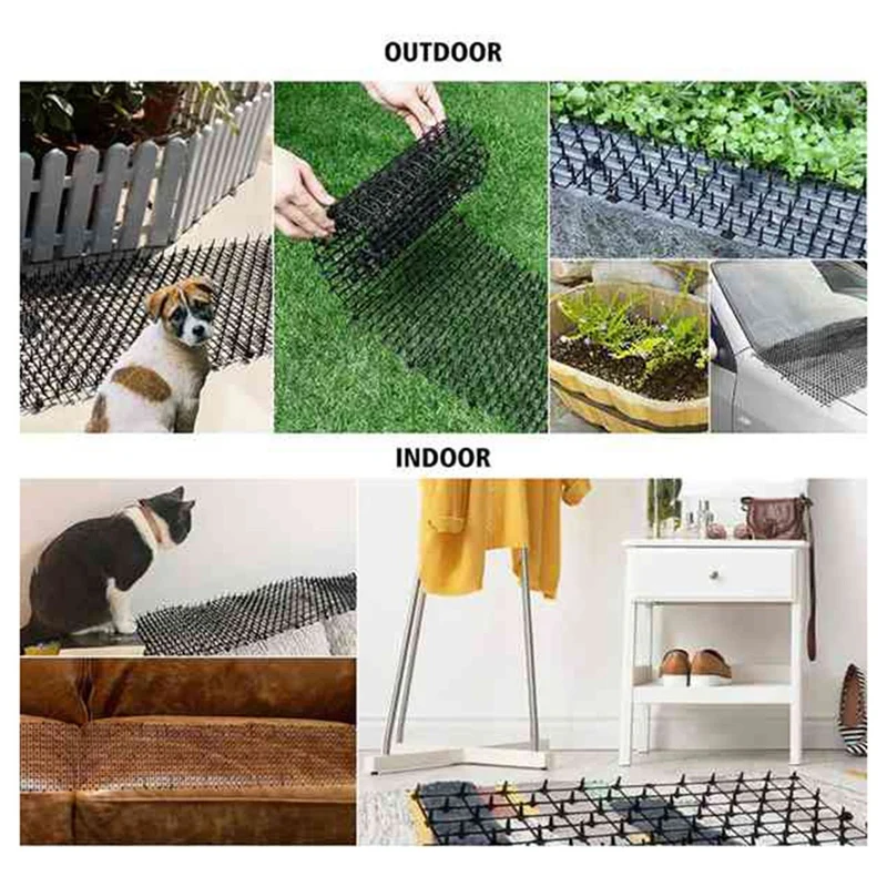 Cat Dog Mat With Spikes, Cat Dog Animal Spikes Repellent Deterrent Mat, Indoor Cat Outdoor Mat For Garden, 150X30cm 4