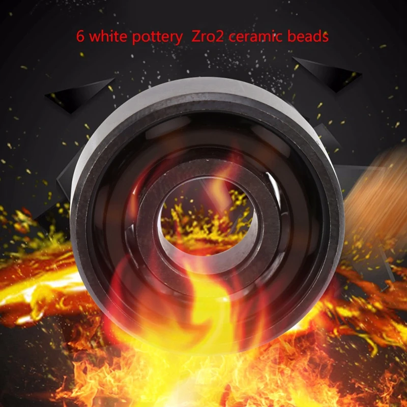 16Pcs Ceramic 608 Bearings 8X22X7mm ABEC-11 Hybrid 6 White ZrO2 Balls Skateboard Bearing Skating Inline Roller skateboard accessories skateboard bearings