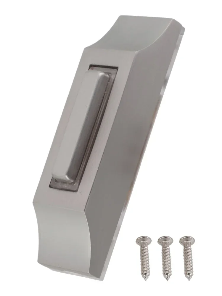 1pc Wired LED Lighted Doorbell Button Strong Heavy Duty Wall Mounted Door Bell Zinc Alloy Corrosion-Resistant Door Hardware