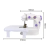 Household Night Light Electric Foot Pedal Straight Line Mini Hand Table Portable Sewing Machine 220V Two Thread Kit 5