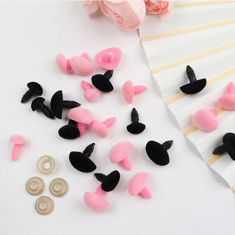 DIY Plastic Doll  Accessories Plant Plush Pink Triangular Nose Teddy Bear Toy Making Doll Material Needle Felting Bear Doll Toys 2