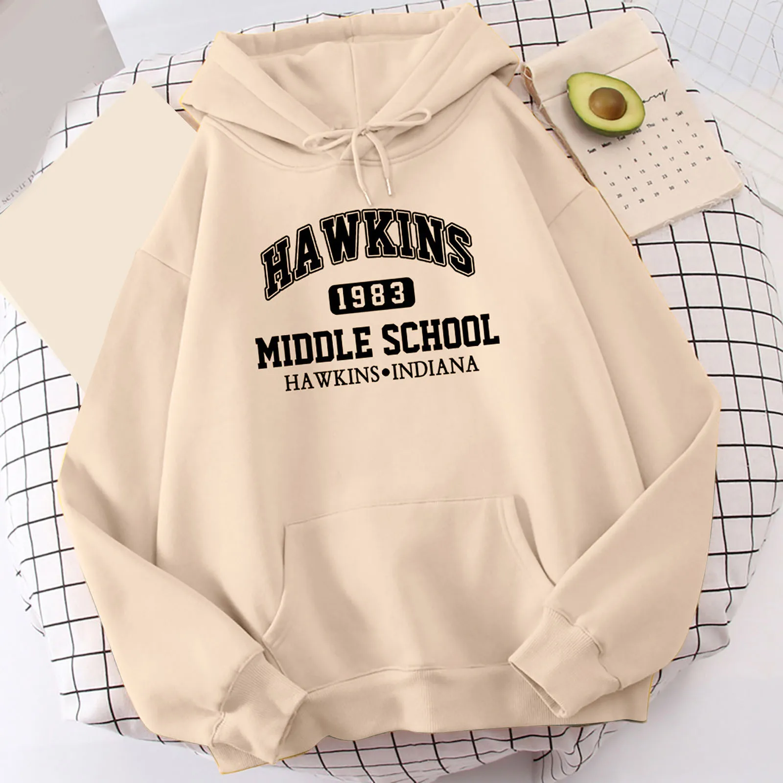 

Hoodies Hip Hop Letters Print Loose Sweatshirts Womens Harajuku Pockets Drawstring Hooded Thicken Pullovers Oversize Blousess