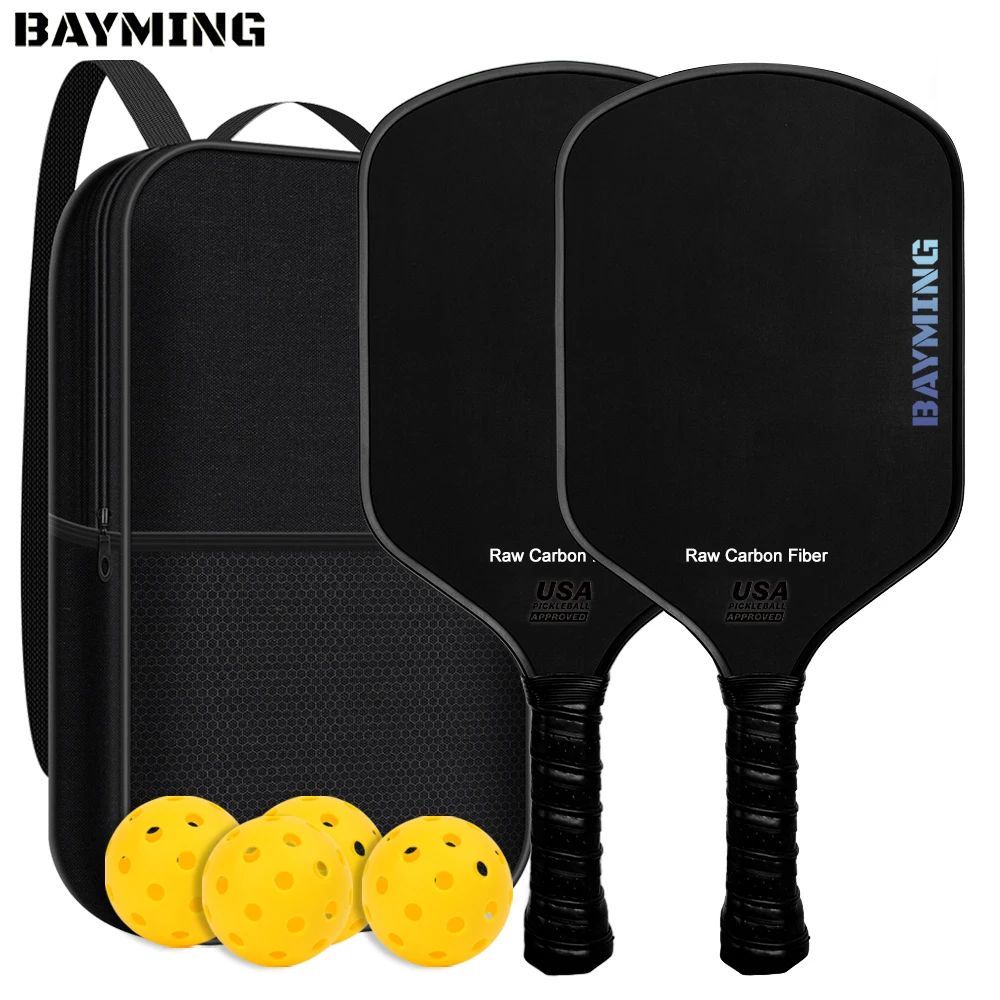 

Thermoformed T700 Raw Carbon Fiber Pickleball Paddle Textured Surface with High Grit & Spin USAPA Compliant Pickleball Racket
