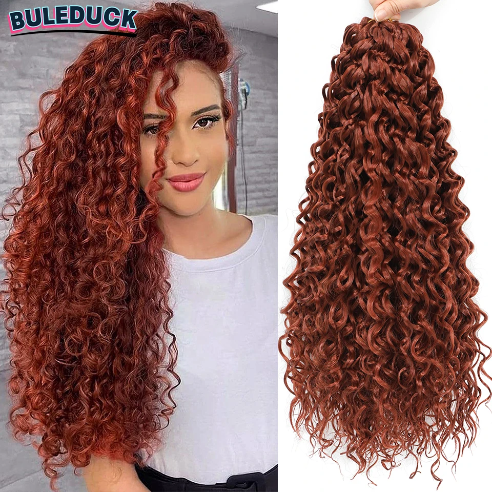 

18 Inch GoGo Curl Crochet Hair #1B 4 27 30 350 613 T Bug Gray 10 Colors Ombre Beach Curl Water Wave Crochet Hair Extensions