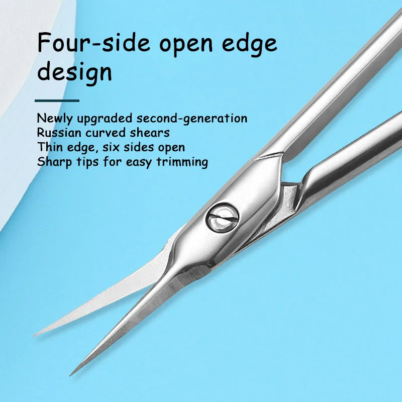 Cuticle Scissors Curved Nail Clipper Trimmer Dead Skin Remover Cuticle Cutter Professional Nail Art Tools Manicure Supplies