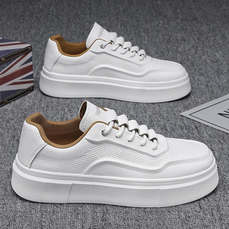 Men's Shoes Leather Casual Shoes Fashion Vulcanized Shoes Low-top Male Casual Trendy  Flat Running Sports  2026