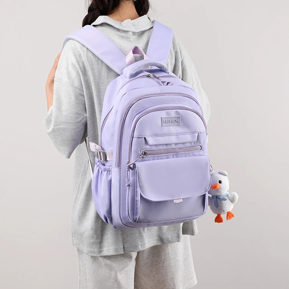 Nylon School Backpack Student School Bags For Teenage Girls Cute Schoolbags Waterproof College Backpack Bookbag Women's Backpack
