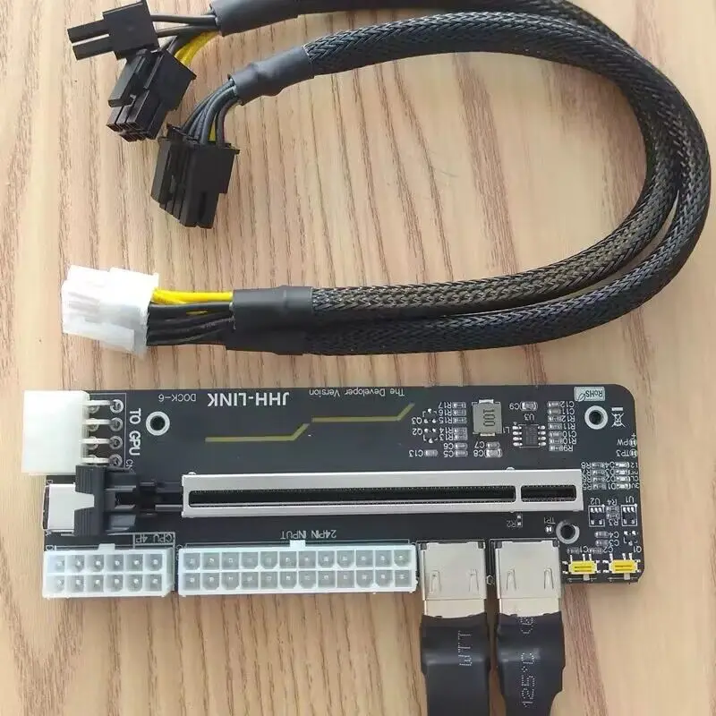 PCIE 3.0 X16 to M.2 NGFF/M.2 NVME/mPCIe/PCIe 1x/PCIe 4x DOCK  ̺, Ʈ  ׷ ī  eGPU + ĵ ̽