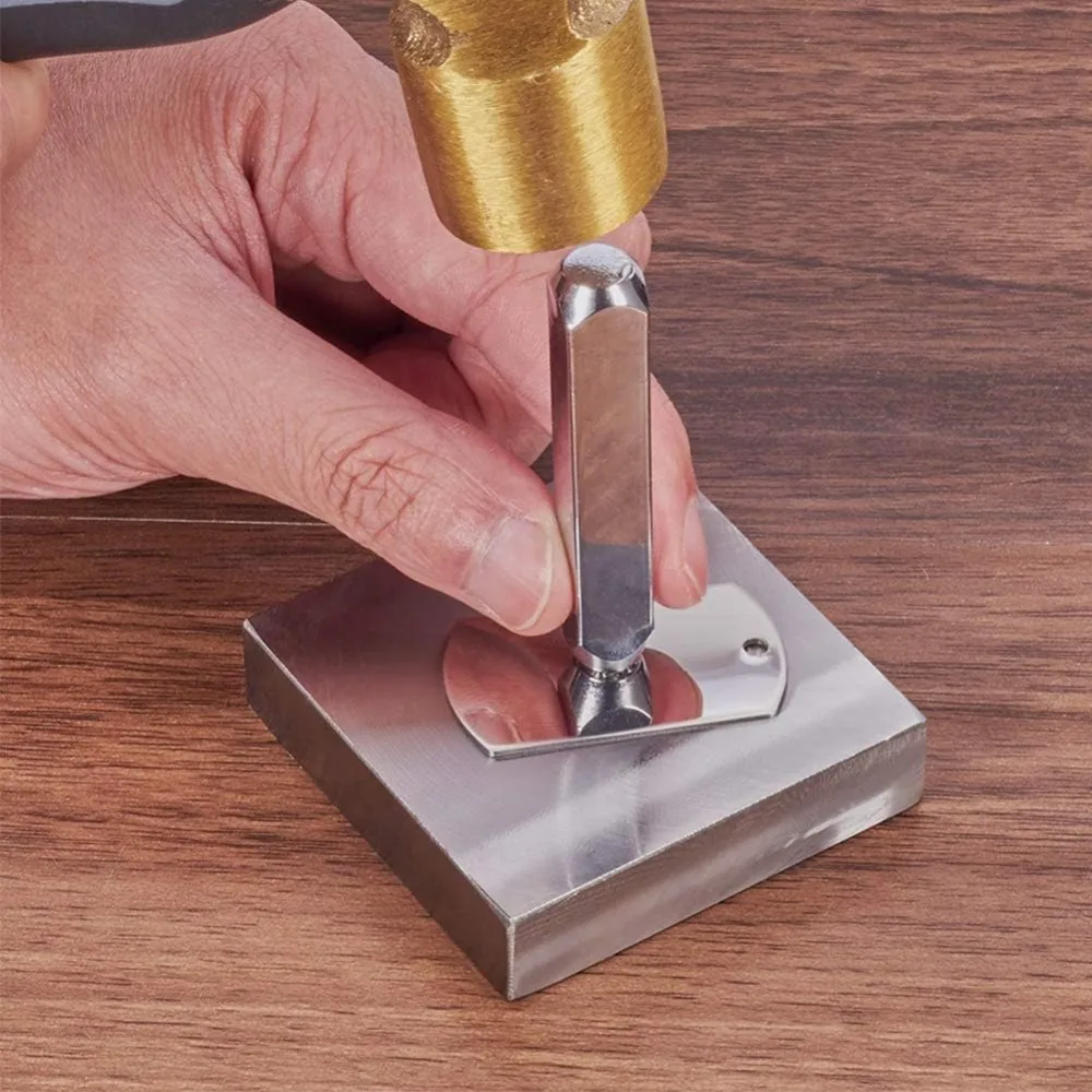 Shape Metal Design Stamps Punch Stamping Tool-Electroplated Hard Carbon Steel Tools to Stamp/Punch Metal Jewelry Leather Wood