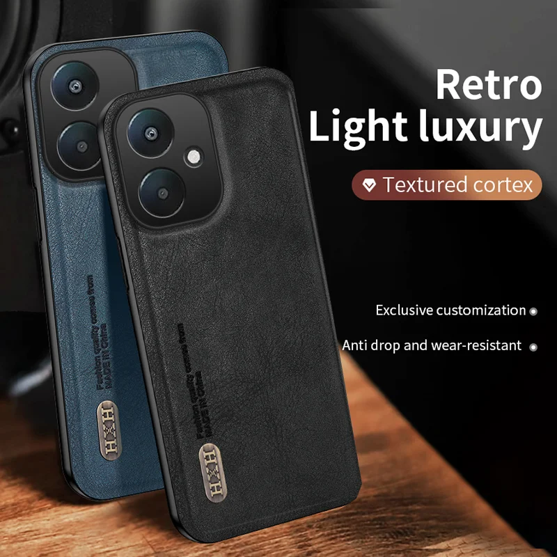 Per Xiaomi Redmi 13C 5G Custodia Custodia Magnetica Di Lusso Per Auto Custodia In Pelle Pu Per Redmi 13C 5G Cover Posteriore In Silicone Morbido