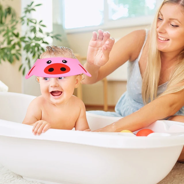 Visera de baño kair para bebés, gorro de ducha de silicona