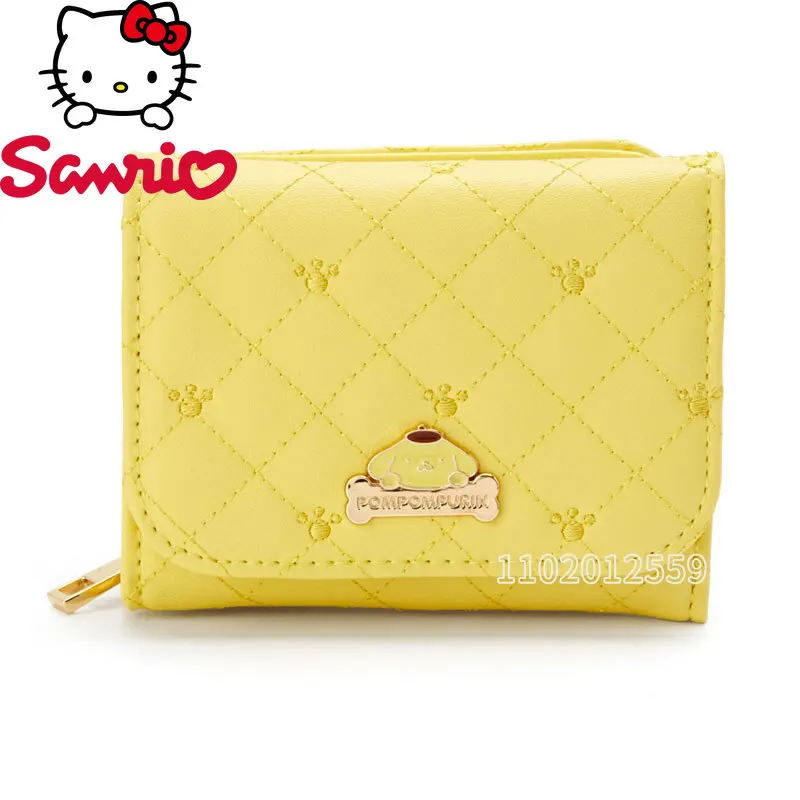 Sanrio Hello Kitty New Women's Wallet Luxury Brand Short Zero Wallet Cartoon Cute Girls' Wallet Large Capacity Multi Card Slot
