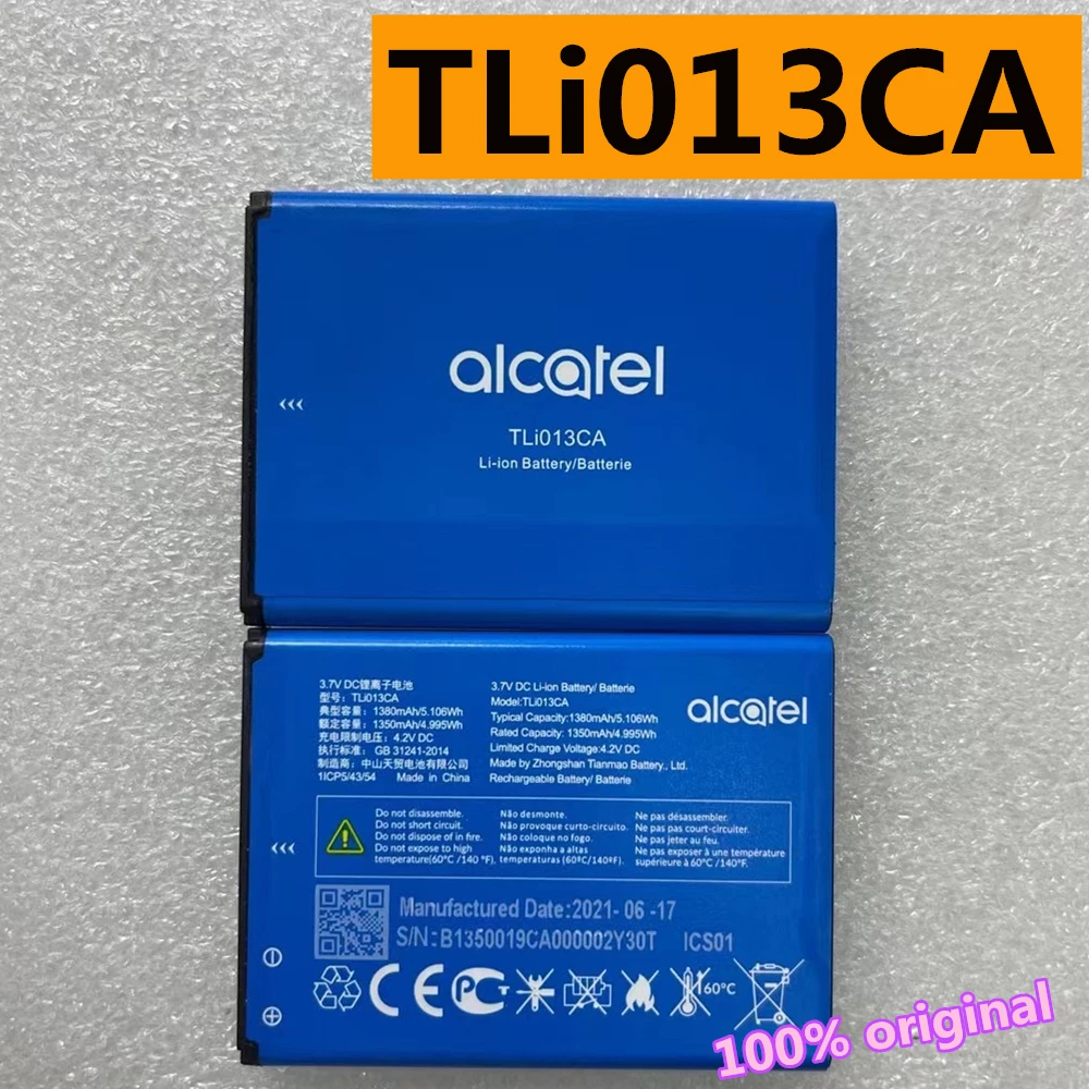 Original TLi013CA TLi013C1 1380mAh Battery For Alcatel One Touch