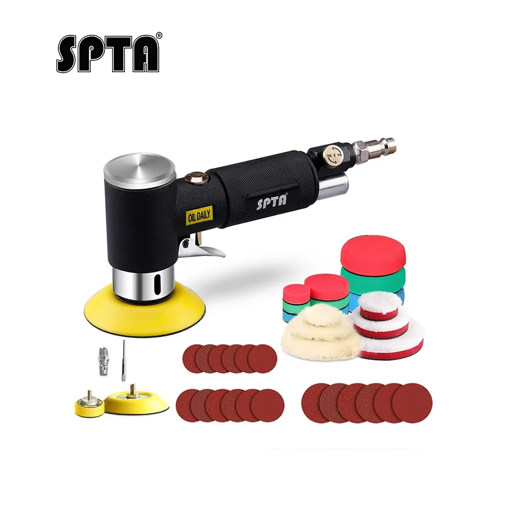 Car Polisher Automotive Orbital Sander 1"/2"/3" 3mm Random Orbit Air Sander High Speed Air Powered Sanding Polisher Mini Pneumatic Grinding Tool For Car Polishing