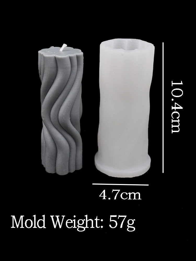 Wavy Stripe Silicone Candle Mold for DIY Handmade Scented Candles