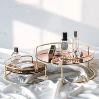 European-style Double-layer Stainless Steel Cosmetic Storage Box Home Desktop Dressing Table Perfume Rack Bathroom Makeup Rack 2