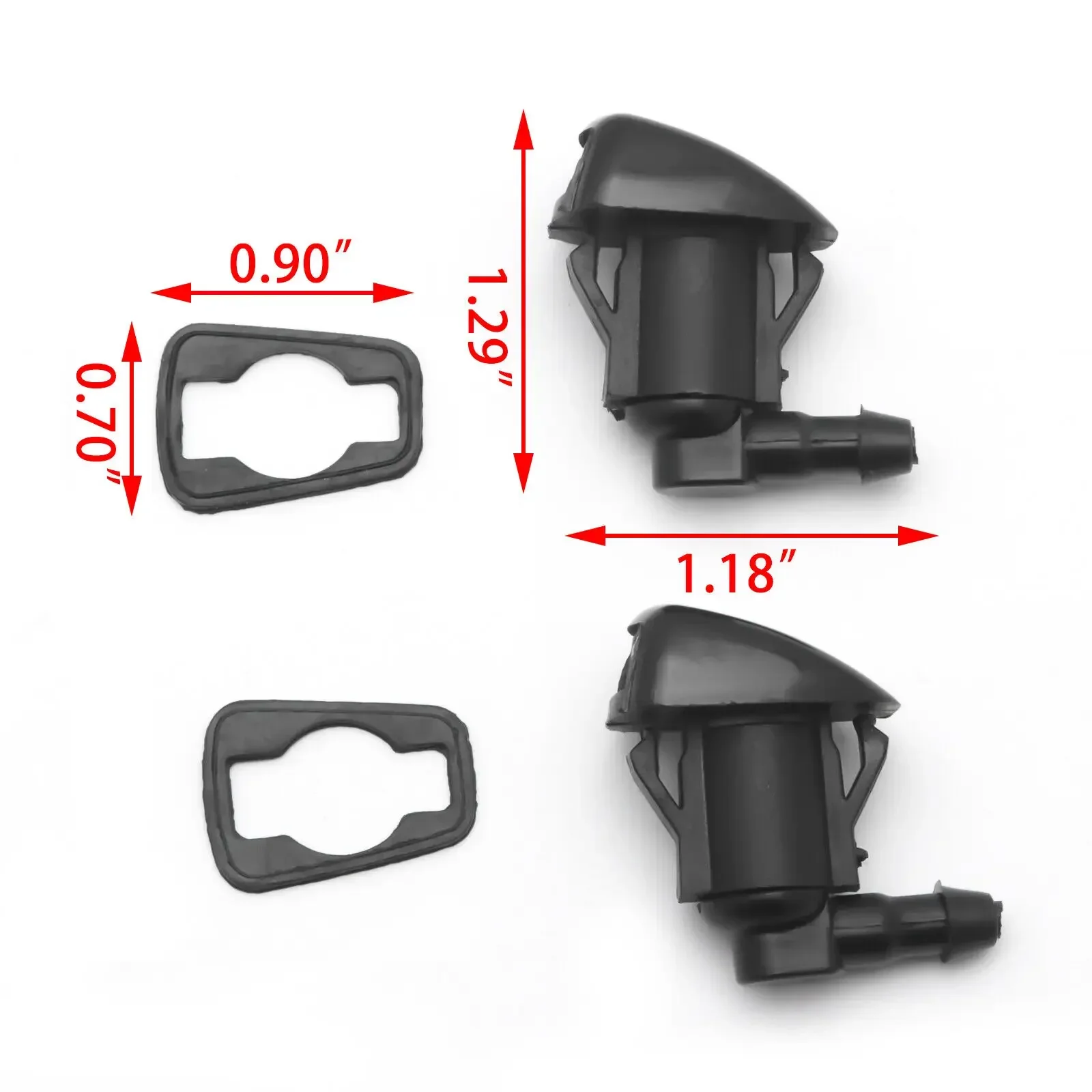 2pcs Car Windshield Washer Water Nozzles Spray For Toyota Corolla Sienna Camry Avensis E120 Land Cruiser Prado E121