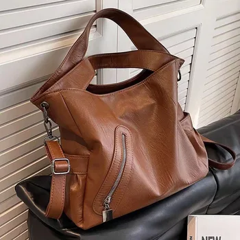 Nuova borsa a tracolla di grande capacità per la moda da donna Texture versatile Borsa dal temperamento elegante Borsa Qintuote sensoriale avanzata