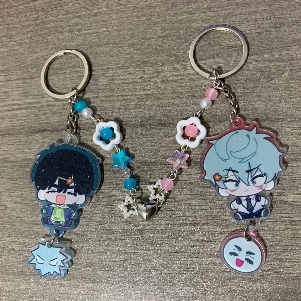 Anime Keychain Comic ALIEN STAGE IVAN & TILL Acrylic Keychain Phone Charm Beaded Keyring Cartoon Versatile Backpack Decoration Accessories Gift