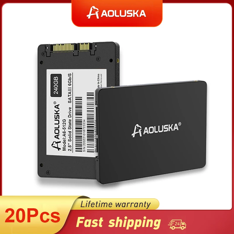 

20Pcs AOLUSKA 1TB SATA3 SSD 120GB 480GB 2TB 512GB 128GB 240GB 2.5 Solid State Drive 256GB 500GB Hard Disk For PC Laptop Desktop