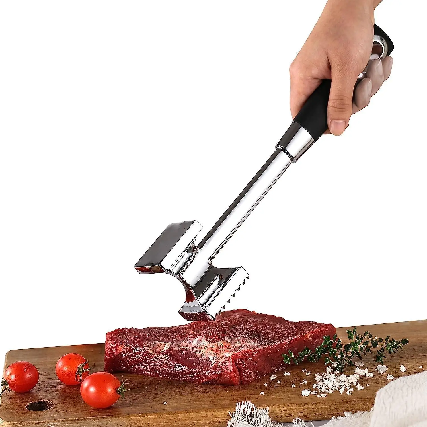 Double Sided Meat Tenderizer, Heavy Duty Hammer tool, Mallet Tool, Steak Pounder for poultry, pork