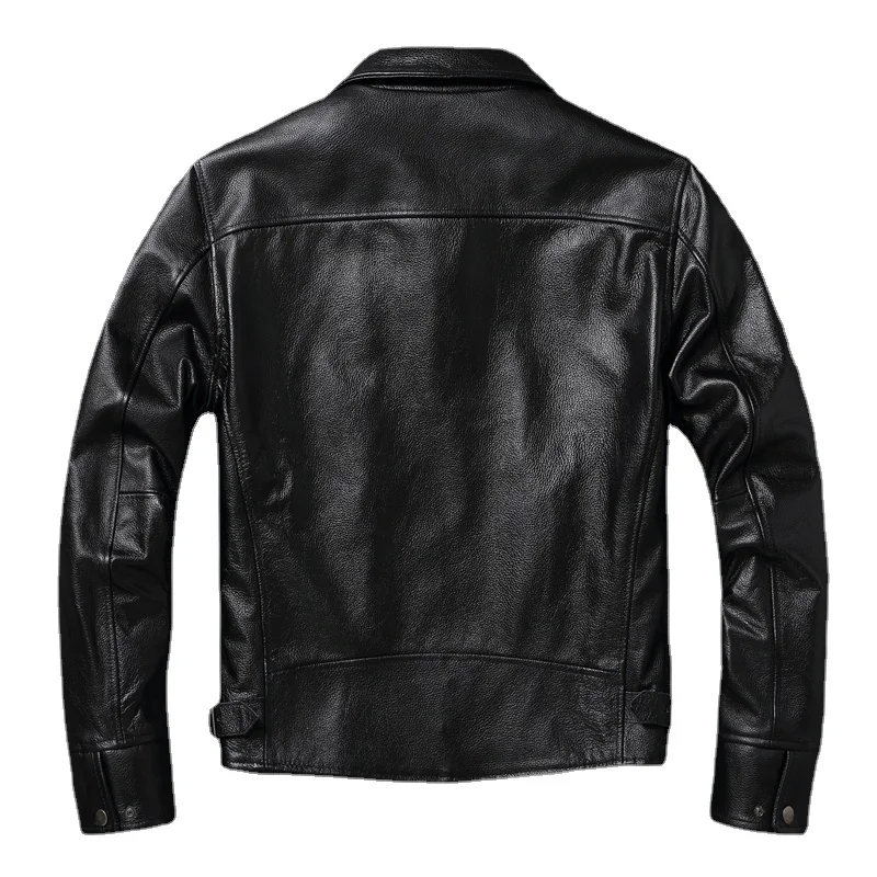 Cow Hide Dr Who Naval German Pea Coat leren jas