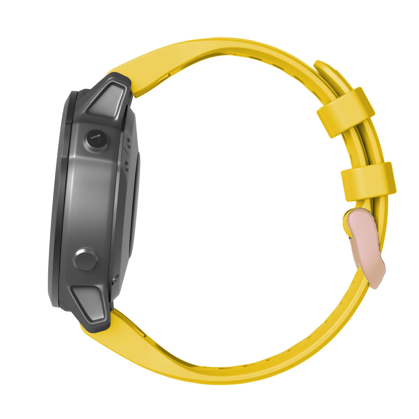 Rose Gold Buckle Quick Release Silicone Watchband, 20mm