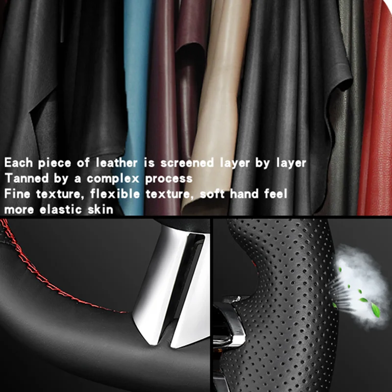 Car Steering Wheel Braid Cover 100% Fit For Nissan Teana Altima 2013- X-Trail 2014- Qashqai 2014 2015- Rogue