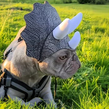 Triceratops Pet Costume Hat 1