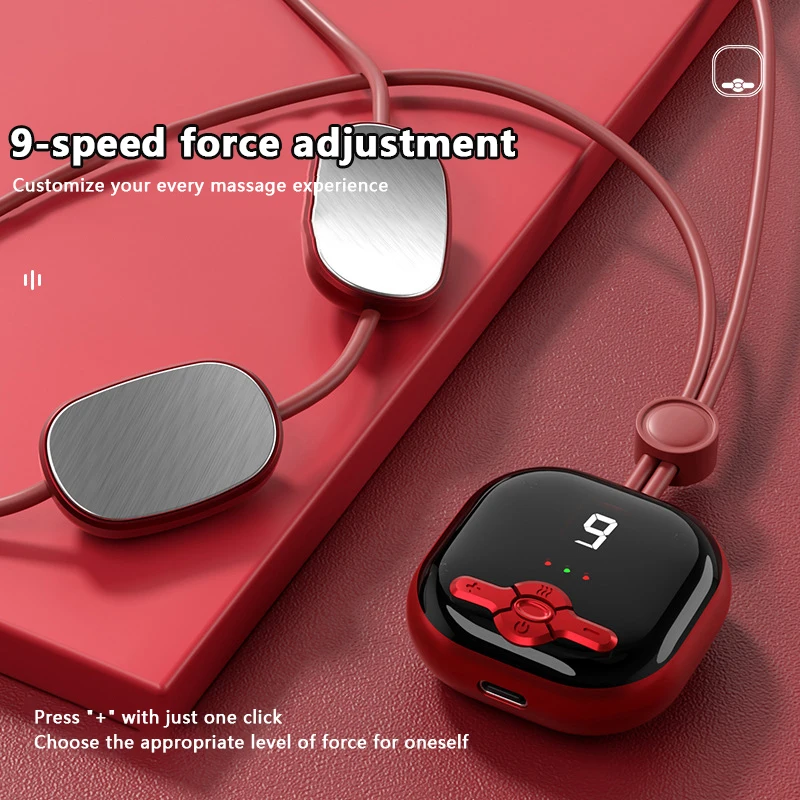 Smart Neck Protector Cervical Massager Portable Mini Pulse Shoulder Cervical Massage Hot Compress Home Physical Therapy
