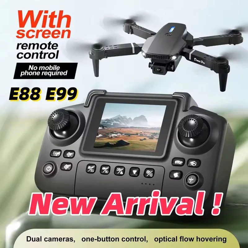 E88 E99D Screen-controlled Lighting Mini Drone 4K 2 Camera Optical Flow Remote Control Aircraft Dji Mavic Air 2