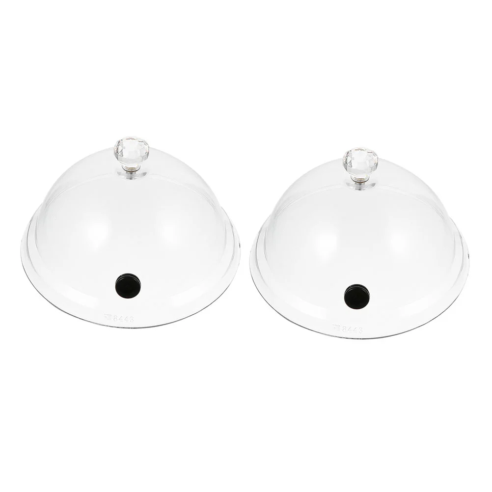 

2 Pcs Cooking Hood Snack Containers Food Screen Protector Acrylic Smoke Cover